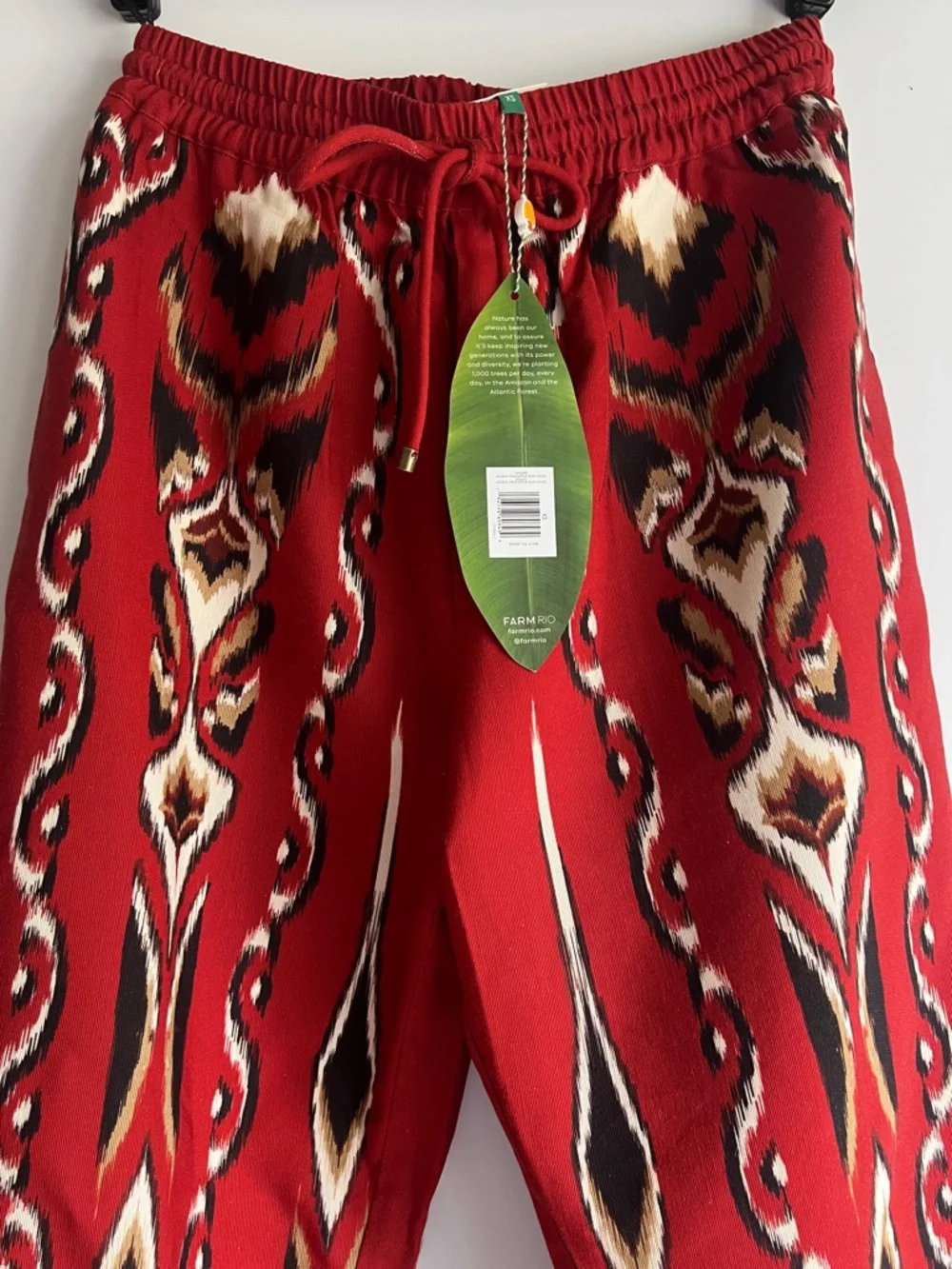 FARM Rio Red Ainika Pineapple Ikat Pants Size XS NWT